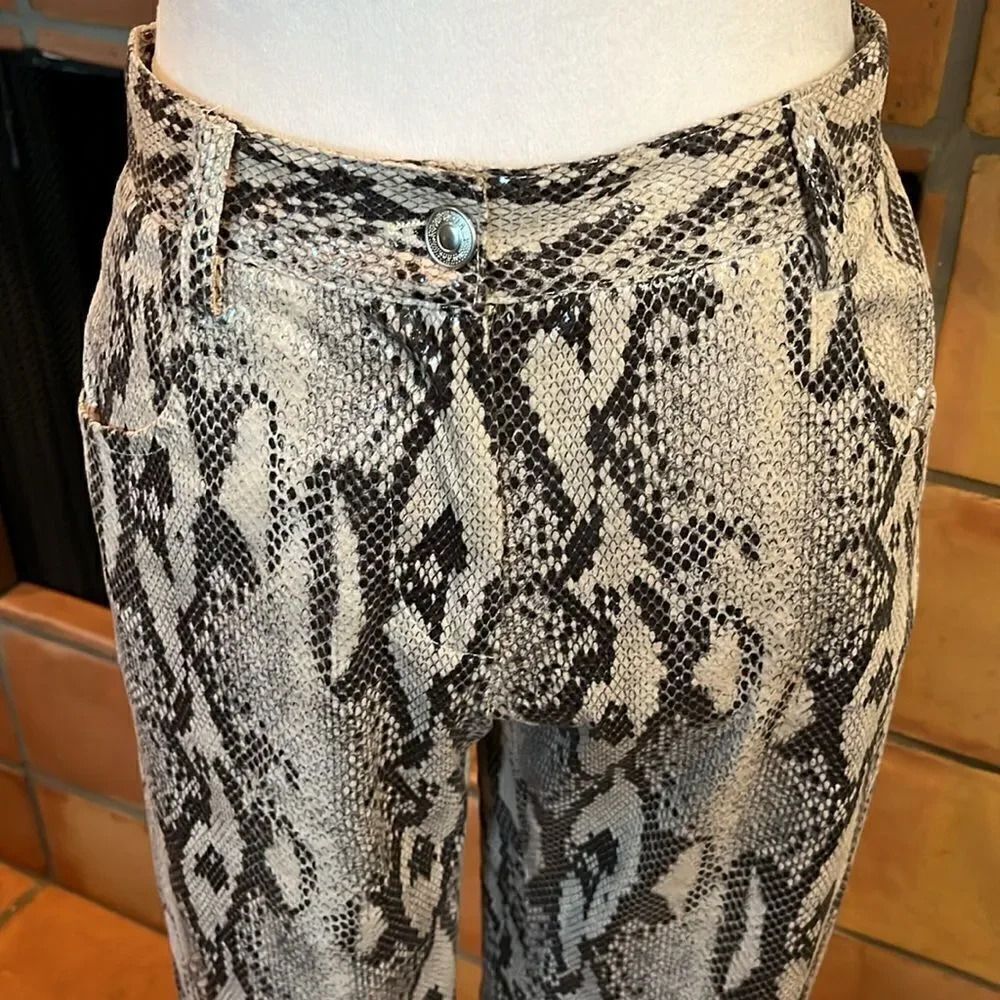 MSGM Python Print High Waisted Straight Leg Pants… - image 2